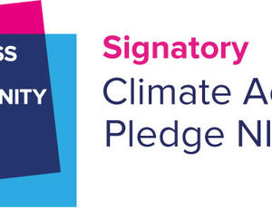Badge confirming that Veolia has signed the BITC Northern Ireland Climate Action Pledge