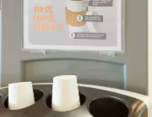 Specialist bin for recycling coffee cups | Veolia UK