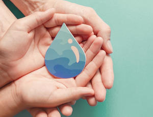 Water in hands