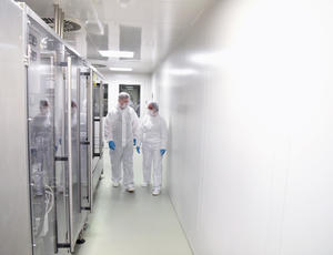 lab workers