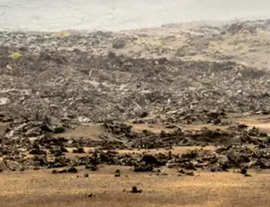 Baron desert with no rain or water