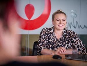 Veolia employee in boardroom