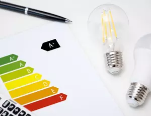 Energy ratings table and light bulbs