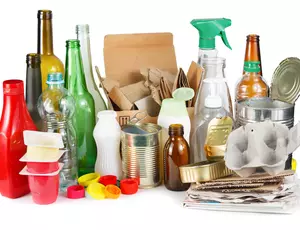 Mixed general recycling and waste