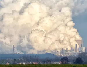 air pollution from a tower 