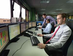men on desk 
