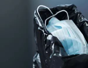face masks in bin 