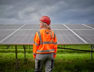 Engineer over looking Solar PV services 