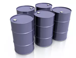 Empty oil drums