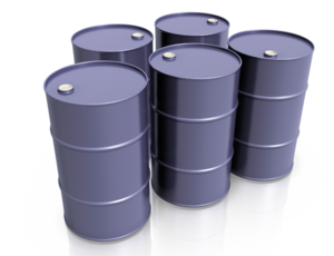 Empty oil drums