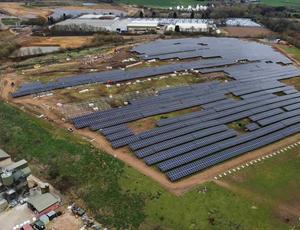 Solar Panels on Restored Landfill