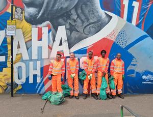 Veolia Croydon clean up after Crystal Palace parade