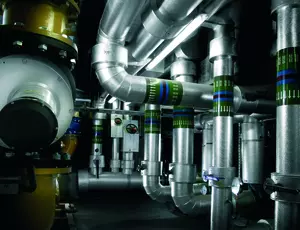 An image of internal district heating pipe network.