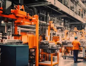 English workers in an advanced manufacturing site