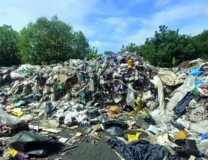Illegally dumped waste
