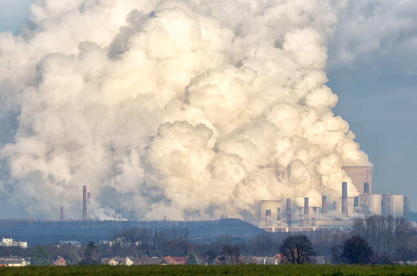 air pollution from a tower 