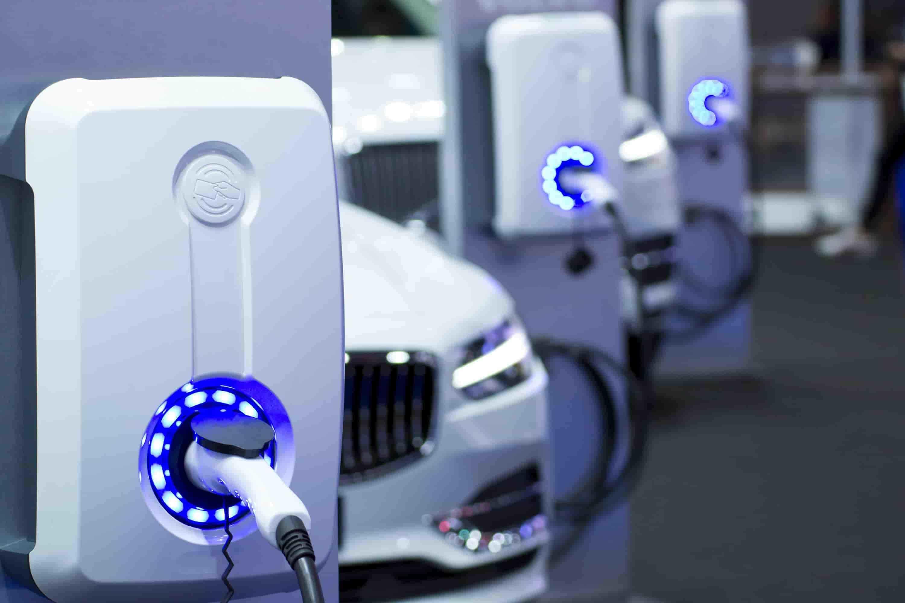 electric cars charging 