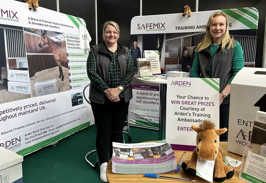 Arden team at the national equine show showcasing their stall 