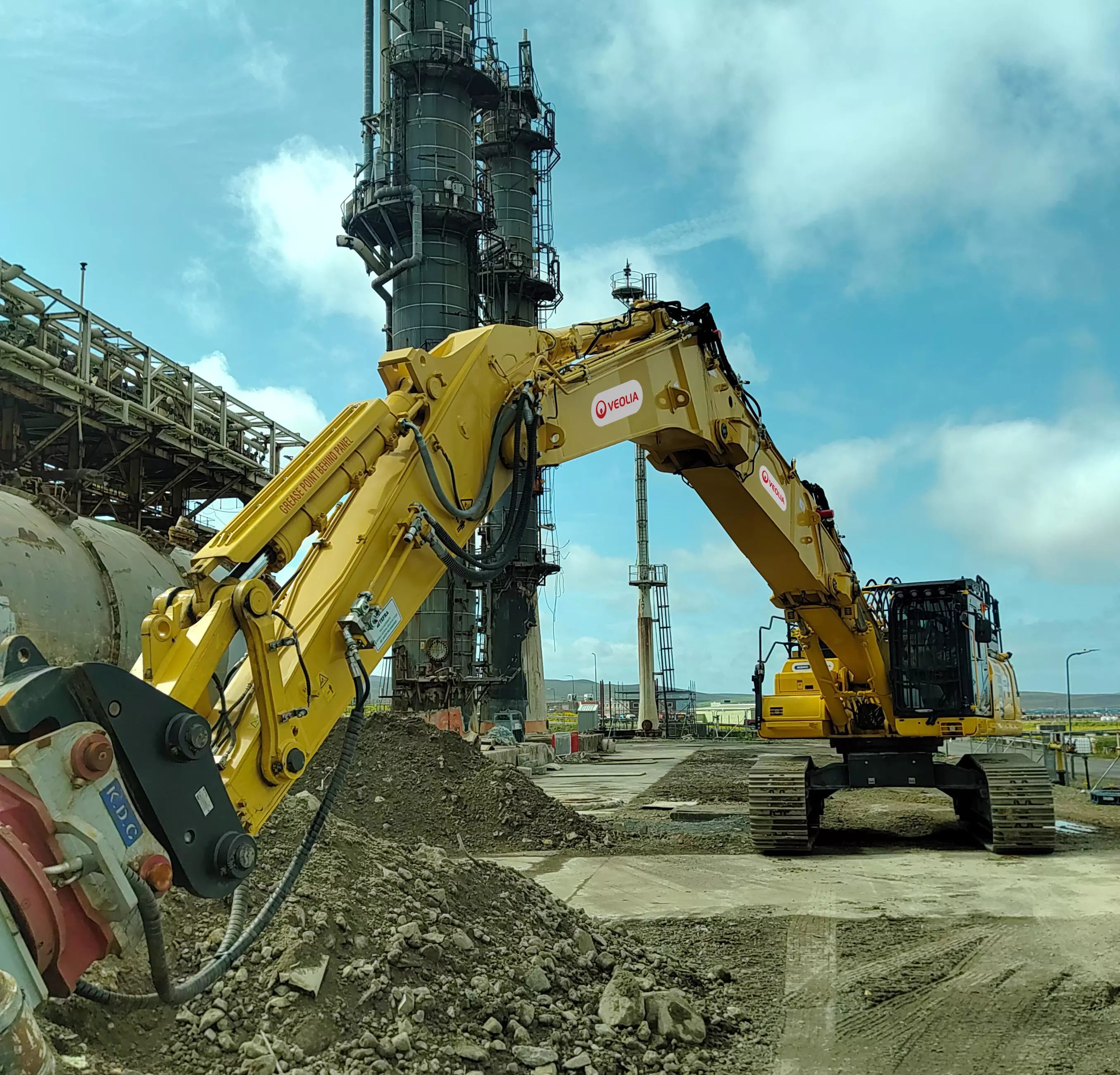 Heavy machinery working on a site 