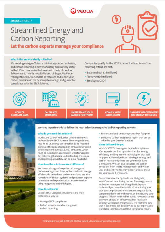 Streamlined Energy and Carbon Reporting