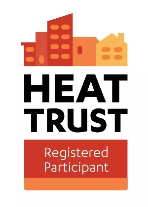 The Heat Trust logo showing that Veolia is committed to delivering a high quality service