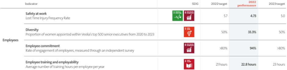 Employees Sustainability Performance Infographic