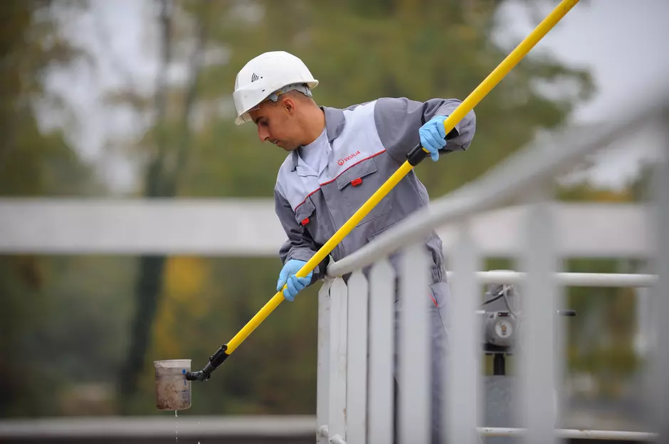 veolia staff testing water