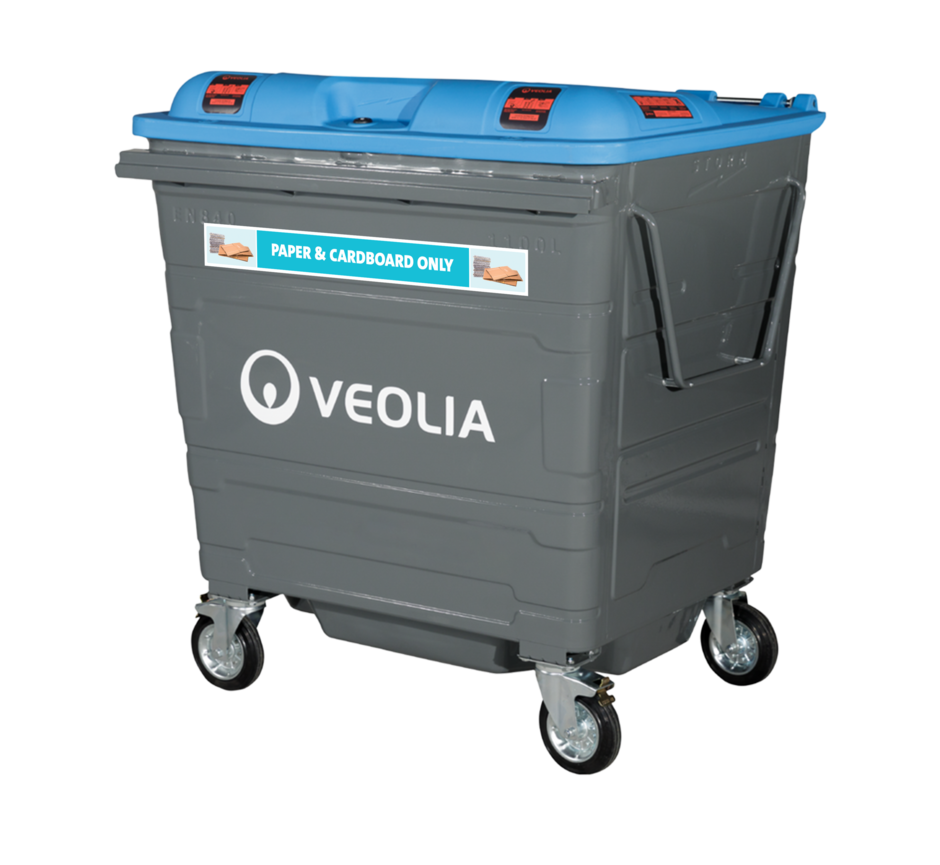 Veolia Cardboard Bin 1100L