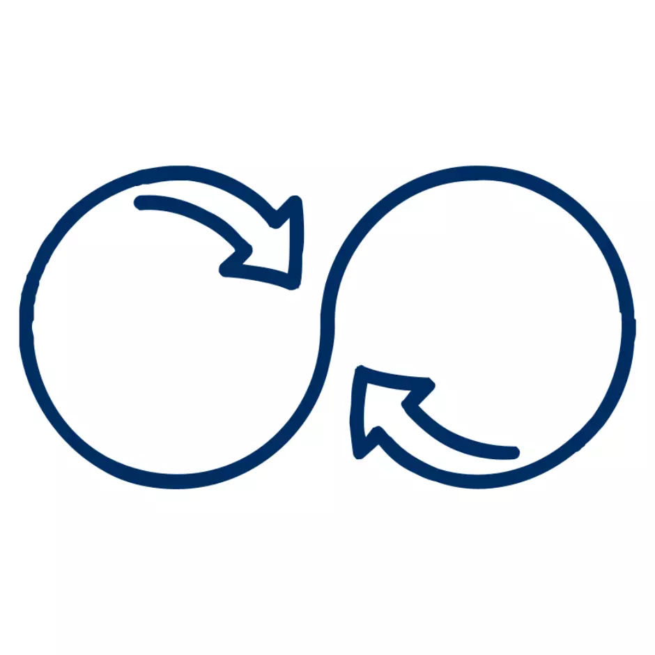 Development icon in blue