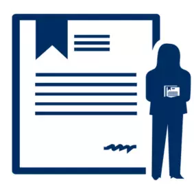 compliance blue icon