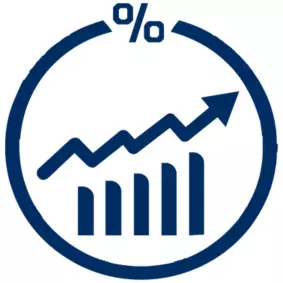 Stats increase graph icon
