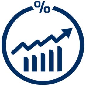 Stats increase graph icon