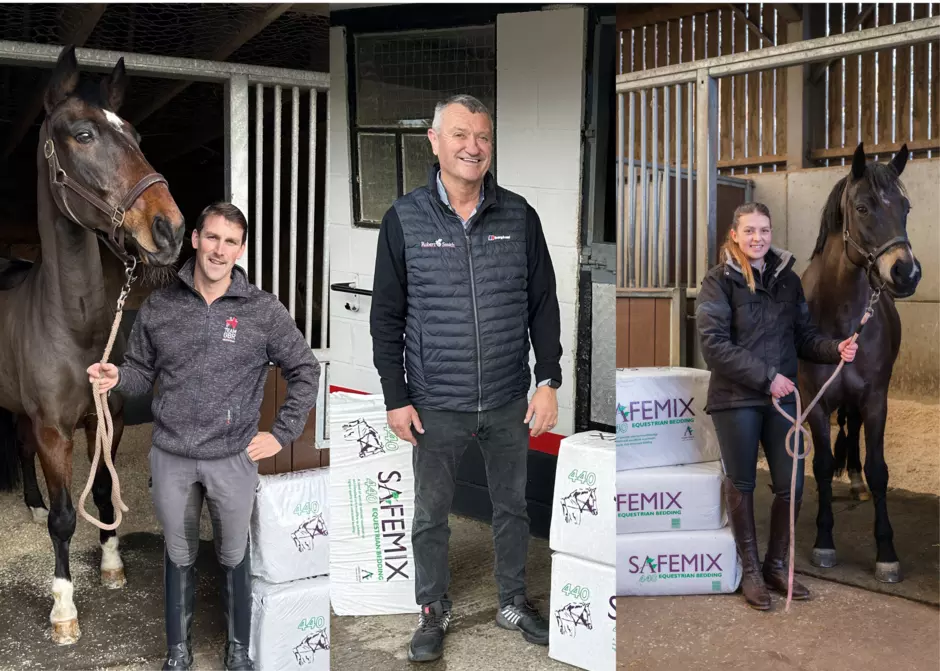 Arden staff members with horses