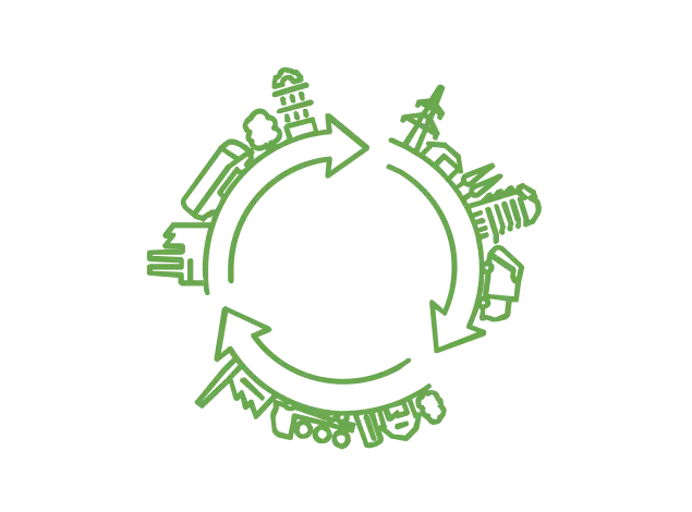 Full-circle recycling icon