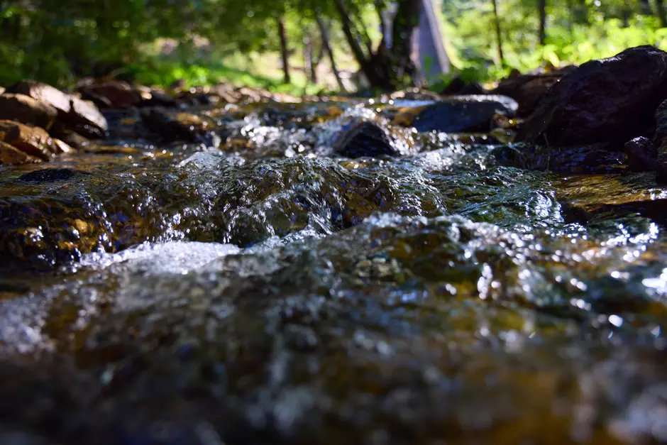Small water flow stream