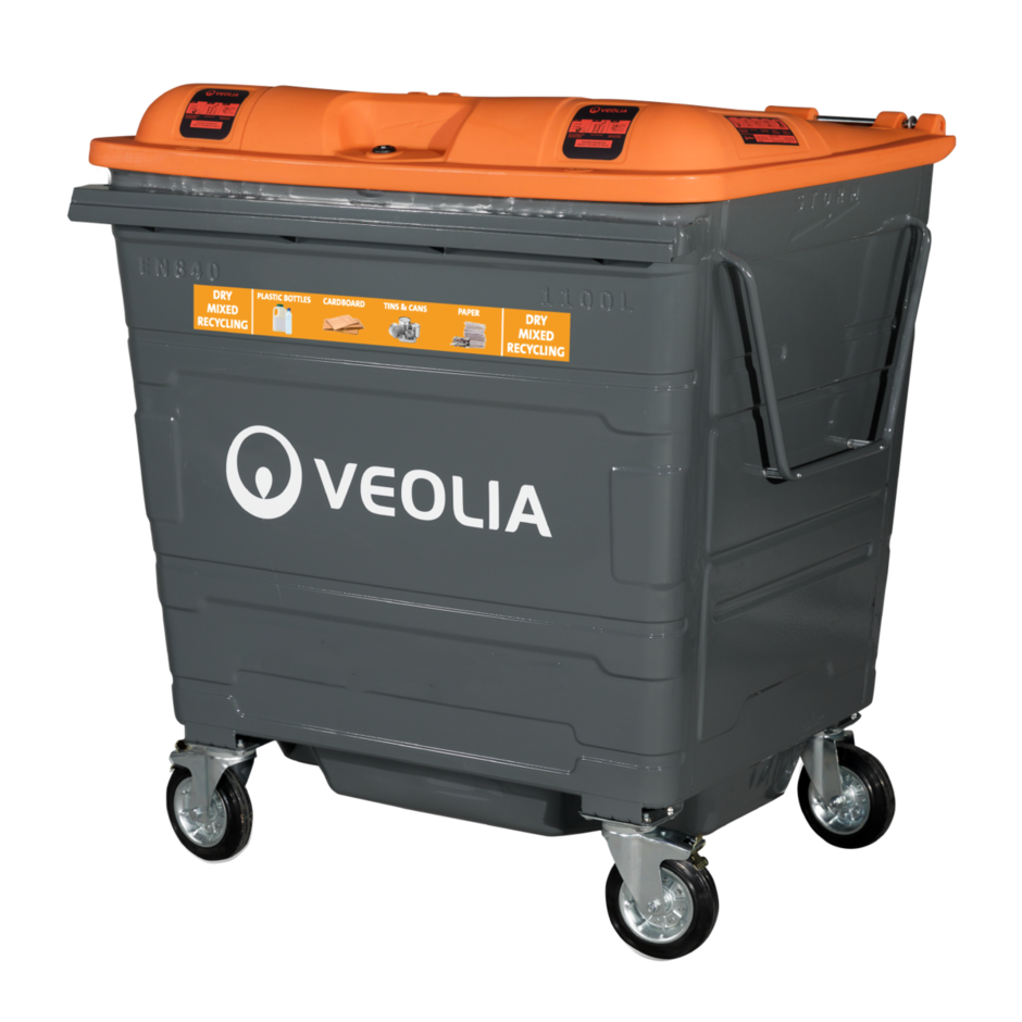 Veolia UK _ Dry Mixed Recycling (DMR) 1100 Litre Bin