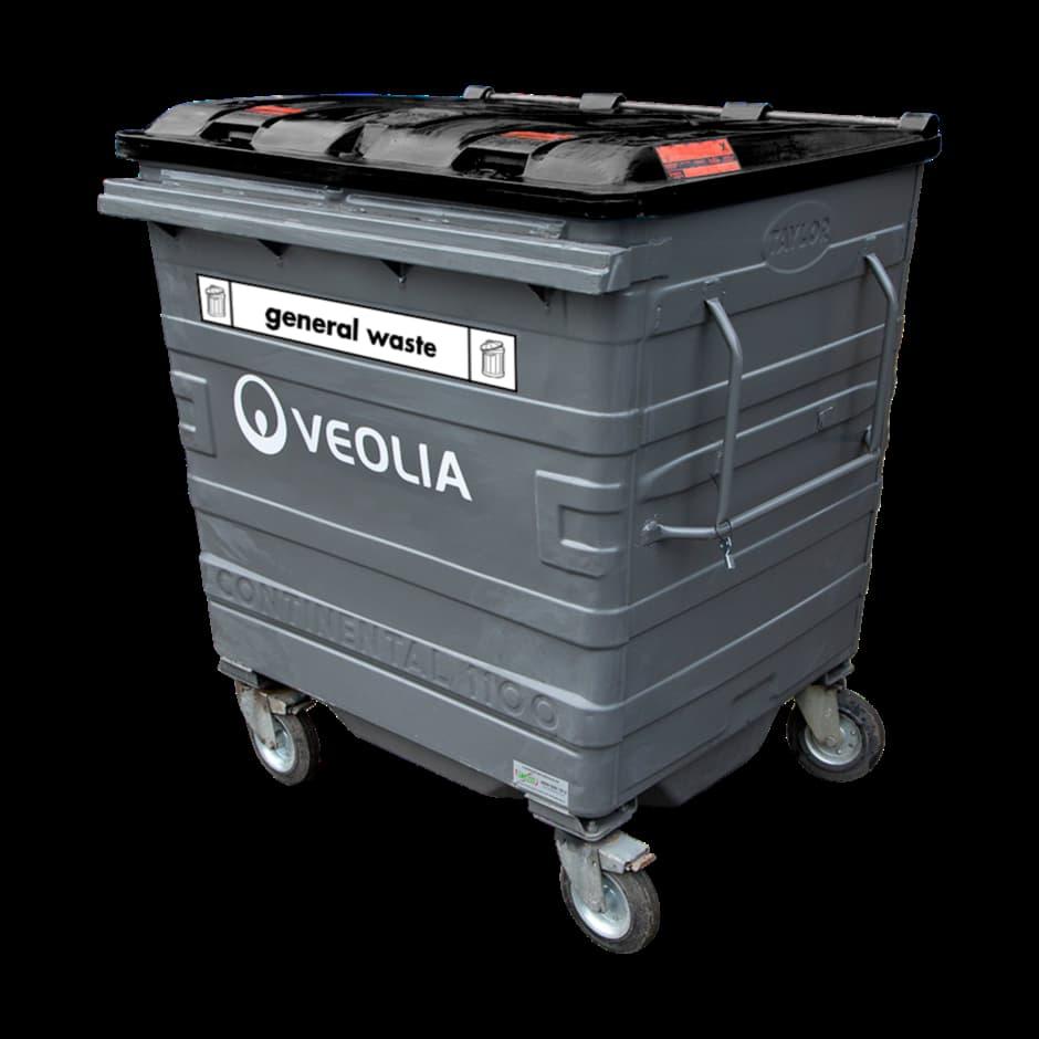 Veolia UK _ 1,100 litre General Waste Bin