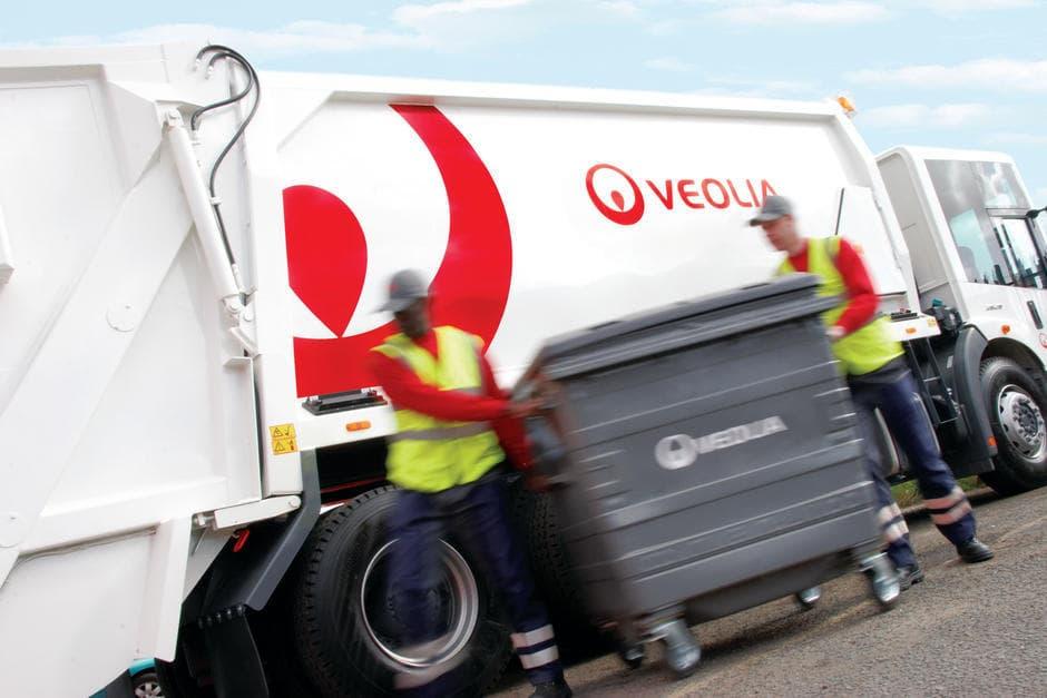 bin men collecting waste 