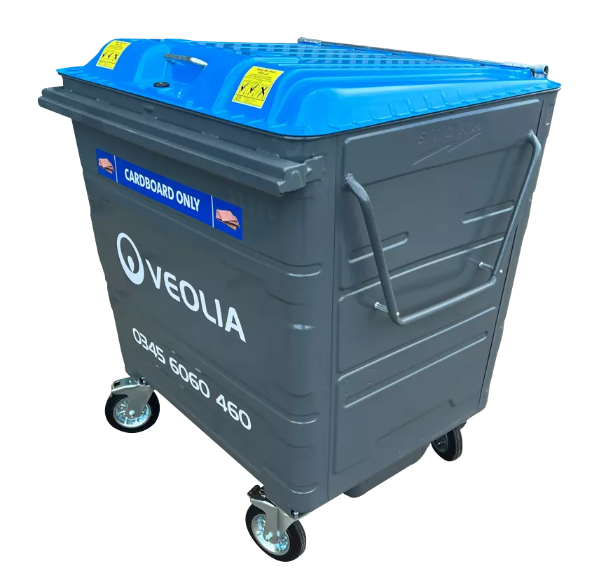 Cardboard Bin Metal Lid