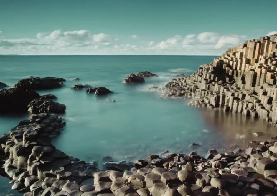 The sea weathering the coastline