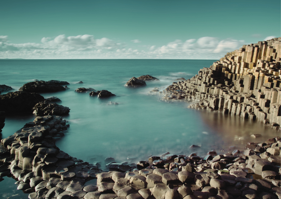 The sea weathering the coastline