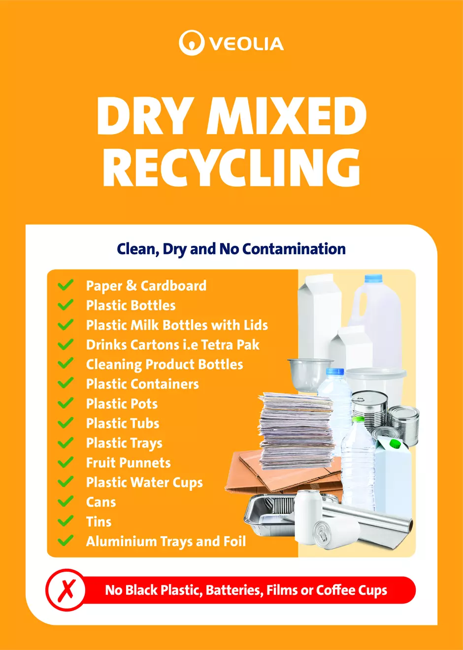 Dry Mixed Recycling poster
