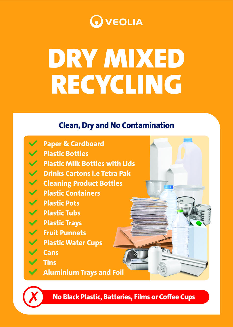 Dry Mixed Recycling poster