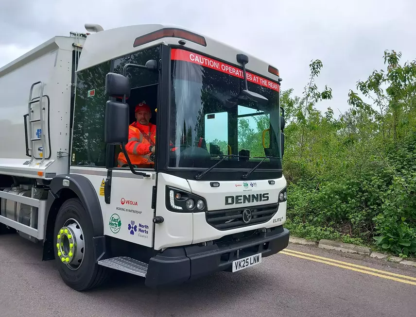 Veolia bin lorry worker