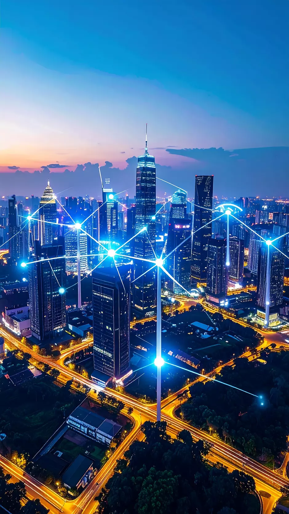 A city connected by energy