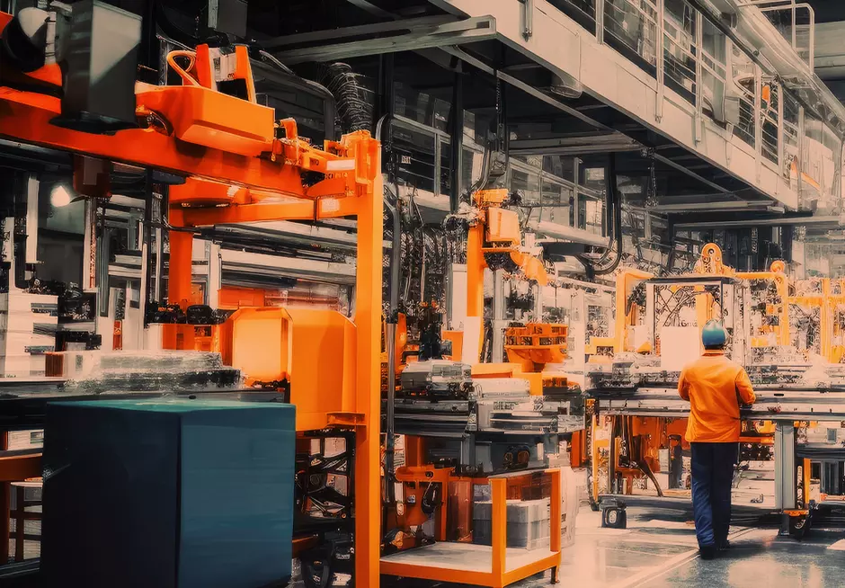 English workers in an advanced manufacturing site