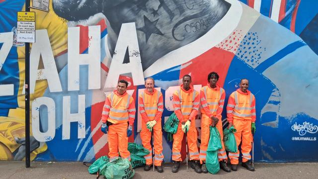 Veolia Croydon clean up after Crystal Palace parade
