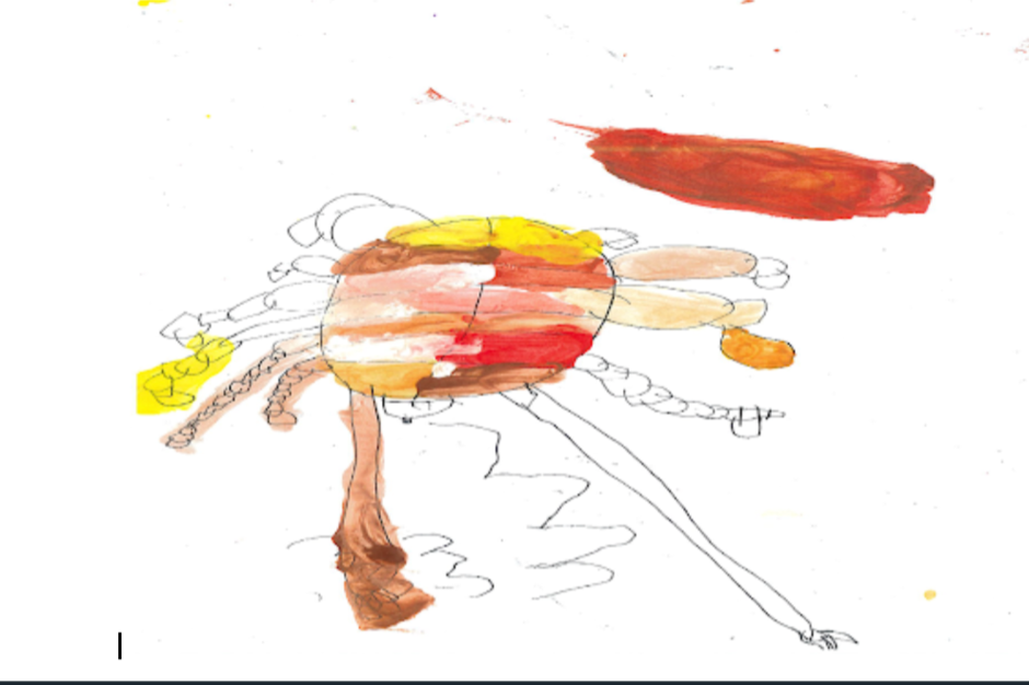 Children's drawing of pseudo scorpion