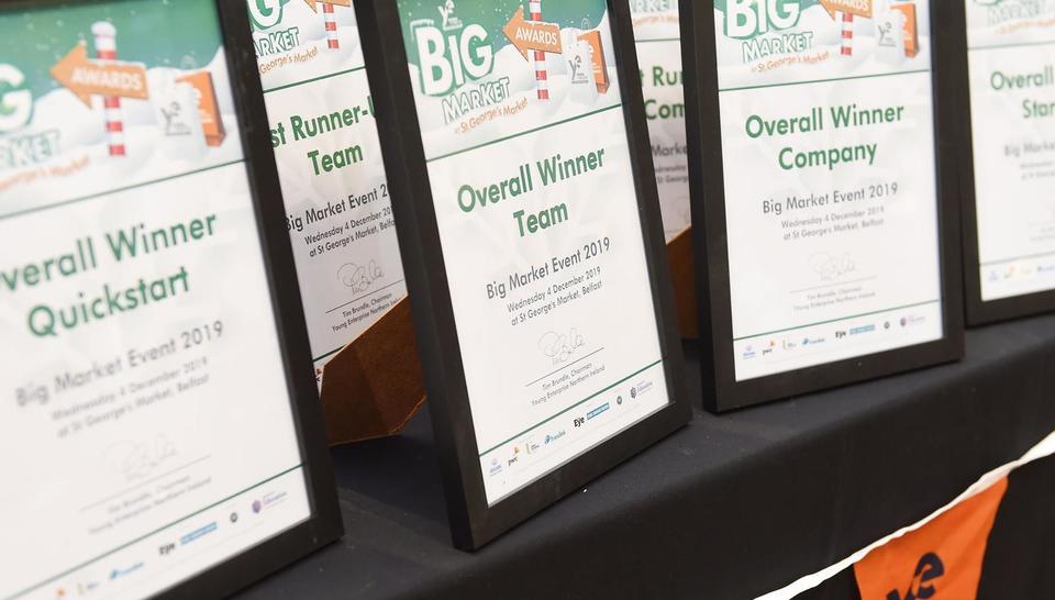 Certs for the winners of  the YE NI Big Market 2019